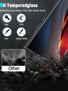 2 miếng dán cường lực bảo vệ màn hình Tương thích với Samsung/Huawei - màu đen - Xem 5