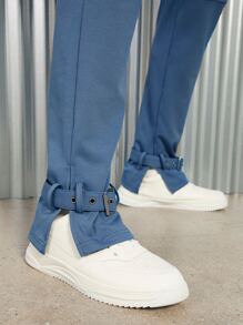 Manfinity ModaGents Hombres Pantalones deportivos unicolor con bolsillo oblicuo