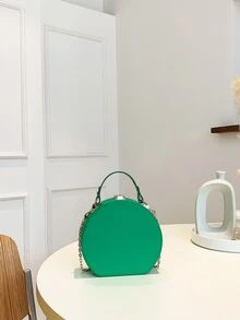 Mini Letter Graphic Chain Circle Bag