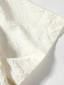 Manfinity Homme Men Solid Button Up Shirt & Drawstring Waist Shorts Without Tee