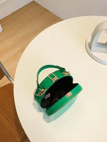 Mini Letter Graphic Chain Circle Bag