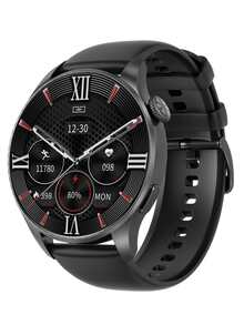 SANLEPUS Reloj inteligente de forma redonda - Negro - Ver 1