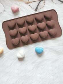 1入組矽膠模具棕色創意心形DIY矽膠模具 - 咖啡棕 - 查看 3