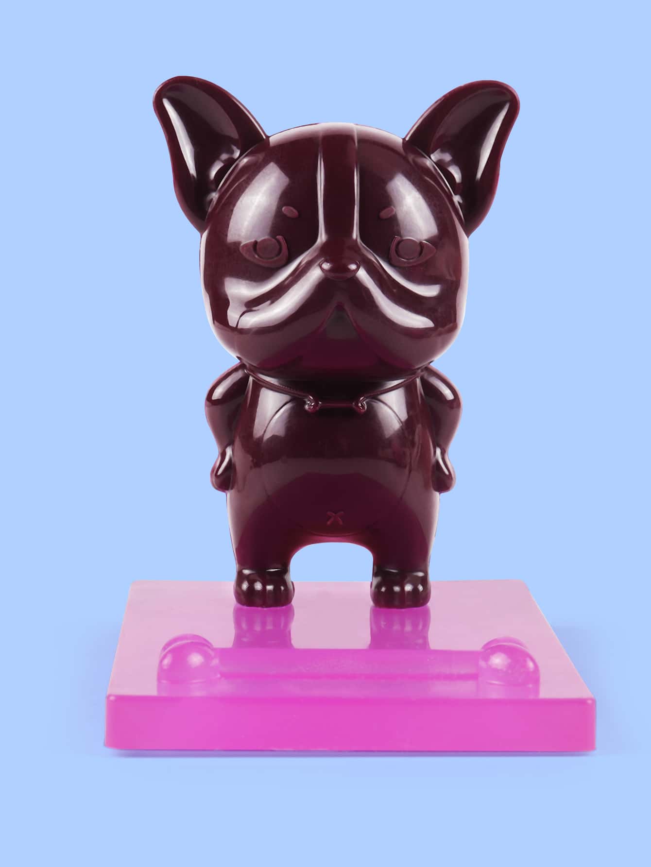 1pc Dog Design Portable Phone Holder - Brown - View 1