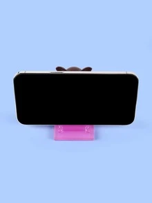 1pc Dog Design Portable Phone Holder - Brown - View 4