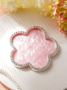1pc ABS trang trí thủ công, đồ trang trí bằng đá Rhinestone hình hoa cho nhà quà tặng tốt nhất đĩa sinh nhật phụ kiện nhà bếp trang trí nhà bếp khay khay trái cây khay trang trí - trắng - Xem 7