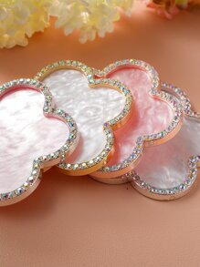 1pc ABS trang trí thủ công, đồ trang trí bằng đá Rhinestone hình hoa cho nhà quà tặng tốt nhất đĩa sinh nhật phụ kiện nhà bếp trang trí nhà bếp khay khay trái cây khay trang trí - trắng - Xem 5