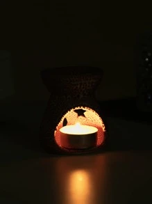 1pc Porcelain Candle Holder, Creative Hollow Out Starfish Design Candle Stand For Home Decor - Multicolor - View 4