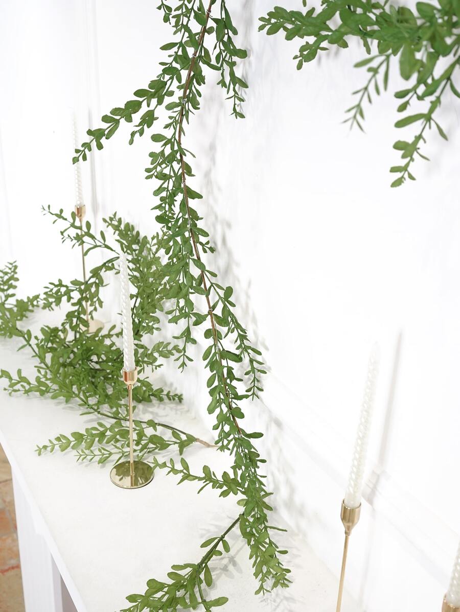 1 Nhựa Nhân Tạo Hoa Cây Nho, Cottagecore Xanh Vòng Hoa Nhân Tạo Cho Đảng - màu xanh lá - Xem 1