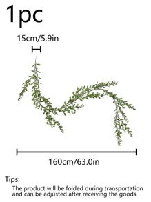 1 Nhựa Nhân Tạo Hoa Cây Nho, Cottagecore Xanh Vòng Hoa Nhân Tạo Cho Đảng - màu xanh lá - Xem 3