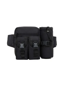 Bolsa Pochete/Bolsa de Cintura Masculina para Acampamento, Pesca, Viagem, Caminhada, Garrafa de Água, Esportes ao Ar Livre, Escalada, Bolsa de Quadril, Bolsa de Ombro, Mochila, Bolsa de Peito, Bolsa de Halloween, Natal, Ação de Graças, Férias, Bolsa Mensageiro, Bolsa de Couro, Bolsa de Ombro, Grande Capacidade, Multifuncional, Portátil, Moda Casual, Presente
