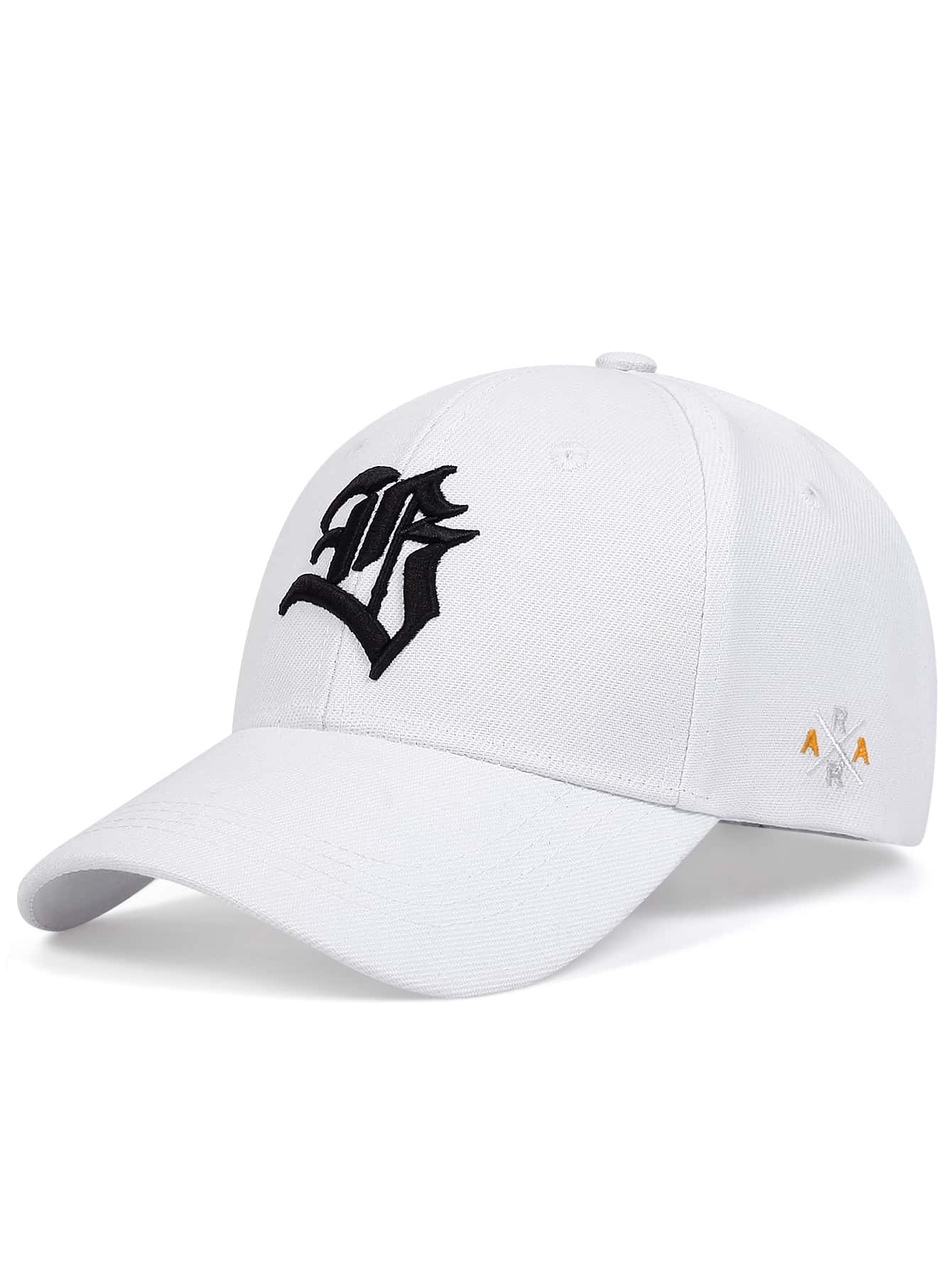 AR Men Embroidery Detail Adjustable Baseball Cap For Daily Life And Outdoor Street,Summer,Beach,Holiday,Festival,Travel - White - View 1