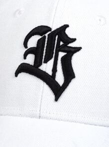 AR Men Embroidery Detail Adjustable Baseball Cap For Daily Life And Outdoor Street,Summer,Beach,Holiday,Festival,Travel - White - View 5