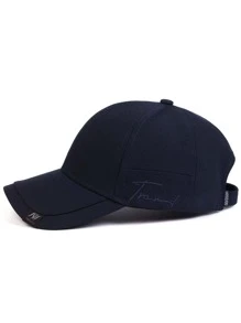Men Solid Baseball Cap Casual - Navy Blue - View 2