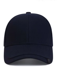 Men Solid Baseball Cap Casual - Navy Blue - View 4