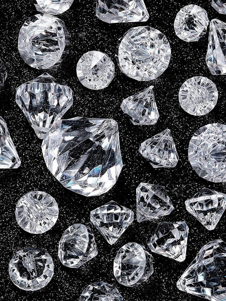 20入組花瓶填充物亮片/水晶,各種尺寸和顏色的仿鑽石,適用於婚禮/派對 - 無色 - 查看 6