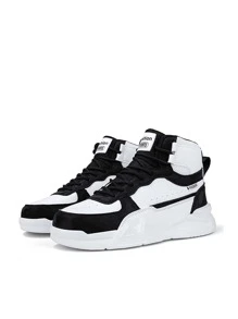 男孩繫帶雙色運動戶外籃球鞋