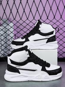 男孩繫帶雙色運動戶外籃球鞋