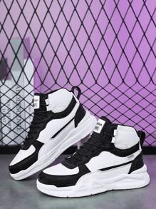 男孩繫帶雙色運動戶外籃球鞋