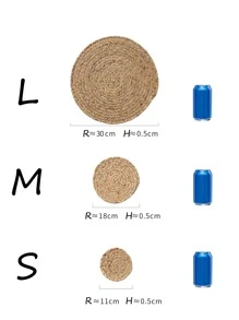 1入組編織餐墊廚房圓桌墊 - 米色 - 查看 4