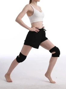 1pc Plain Breathable Knee Pad Gym Accessories Knee Support Sports Knee Pads Gym Knee Pads - Black - View 2