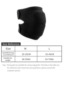 1pc Plain Breathable Knee Pad Gym Accessories Knee Support Sports Knee Pads Gym Knee Pads - Black - View 3