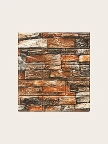 1/2/5/10片3D仿真砖纹XPE发泡材质壁纸，简约现代风格装修，高档装修，彩色装饰墙贴适用于家居装饰，防撞泡沫墙贴，易清洁，自粘防撞墙贴，简约现代风格墙纸，卧室装饰、客厅装饰、电视背景装饰的隔音墙纸 - 彩色 - 查看 1