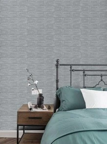 1/2/5/10 miếng giấy dán tường họa tiết gạch mô phỏng 3D XPE, trang trí theo phong cách hiện đại tối giản, cải tạo cao cấp, miếng dán tường trang trí nhiều màu sắc phù hợp để trang trí nhà cửa, miếng dán tường xốp chống va chạm, dễ vệ sinh, miếng dán tường chống va chạm tự dính, giấy dán tường phong cách đơn giản và hiện đại, giấy dán tường cách âm để trang trí phòng ngủ, trang trí phòng khách, trang trí phông nền TV - Màu Xám nhạt - Xem 2