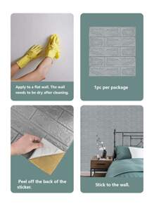 1/2/5/10 miếng giấy dán tường họa tiết gạch mô phỏng 3D XPE, trang trí theo phong cách hiện đại tối giản, cải tạo cao cấp, miếng dán tường trang trí nhiều màu sắc phù hợp để trang trí nhà cửa, miếng dán tường xốp chống va chạm, dễ vệ sinh, miếng dán tường chống va chạm tự dính, giấy dán tường phong cách đơn giản và hiện đại, giấy dán tường cách âm để trang trí phòng ngủ, trang trí phòng khách, trang trí phông nền TV - Màu Xám nhạt - Xem 4