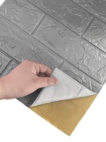 1/2/5/10 miếng giấy dán tường họa tiết gạch mô phỏng 3D XPE, trang trí theo phong cách hiện đại tối giản, cải tạo cao cấp, miếng dán tường trang trí nhiều màu sắc phù hợp để trang trí nhà cửa, miếng dán tường xốp chống va chạm, dễ vệ sinh, miếng dán tường chống va chạm tự dính, giấy dán tường phong cách đơn giản và hiện đại, giấy dán tường cách âm để trang trí phòng ngủ, trang trí phòng khách, trang trí phông nền TV - Màu Xám nhạt - Xem 5