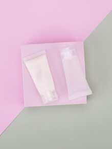 5 botellas vacías de 30 ml, botellas de viaje para líquidos, accesorios de viaje exprimibles a prueba de fugas para champú, acondicionador, loción, gel de baño - transparente - Ver 3