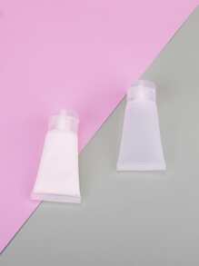 5 botellas vacías de 30 ml, botellas de viaje para líquidos, accesorios de viaje exprimibles a prueba de fugas para champú, acondicionador, loción, gel de baño - transparente - Ver 5