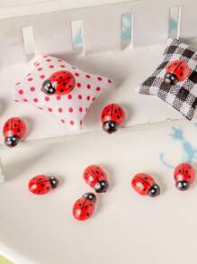 20pcs ABS Garden Ornament, Modern Ladybug Design Garden Statue For Garden