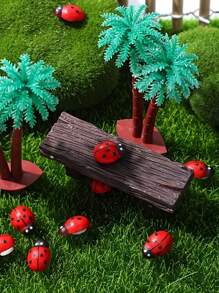 20pcs ABS Garden Ornament, Modern Ladybug Design Garden Statue For Garden