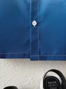 SHEIN Young Boy Floral Print Ombre Shirt Without Tee - Blue and White - View 4