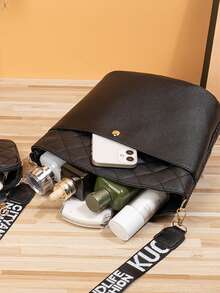 Minimalist Square Bag - Black - View 6