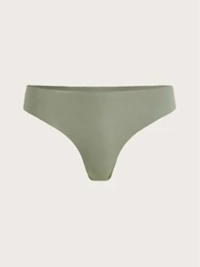 Ocili Leisure Stretchy & Smooth Brazilian Style Seamless No Show Low Waist Tanga - Green - Mint Green - View 3