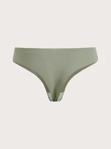 Ocili Leisure Stretchy & Smooth Brazilian Style Seamless No Show Low Waist Tanga - Green - Mint Green - View 4