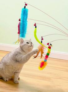 cái trang trí lông mèo ngẫu nhiên Teaser Stick - Nhiều màu - Xem 3