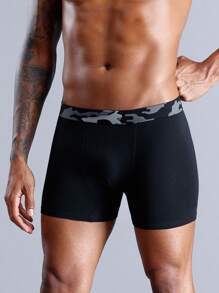 1 pieza Calzoncillos de hombre transpirables - Negro - Ver 1