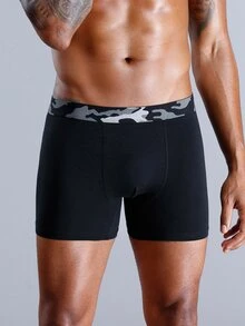 1 pieza Calzoncillos de hombre transpirables - Negro - Ver 3