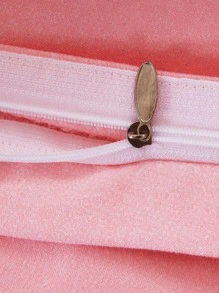 1入組粉色雙面印花加厚柔軟透氣床墊套（單人床裙）帶束帶，柔軟超細纖維填充，防皺保護套方便拆卸 - 藍色 - 查看 4