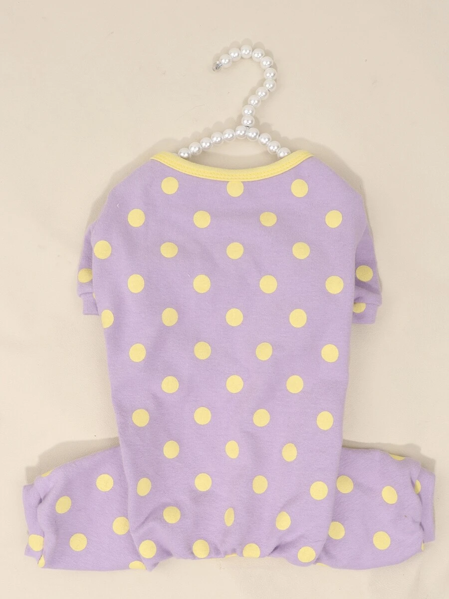 1 pieza Pijama mascota con patrón de lunares - Multicolor - Ver 1