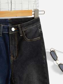 SHEIN Tween Boy Two Tone Jeans - Multicolor - View 3