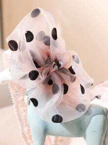 1 đôi tất trang trí nơ cho bé & 1 băng đô - Màu Hồng baby - Xem 4