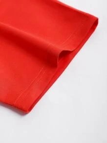 Manfinity 男士素色圓領T恤 - 橘色 - 查看 5