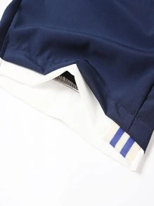 Quần Short Nam Dây kéo màu trơn Giải trí - Màu xanh hải quân - Xem 3