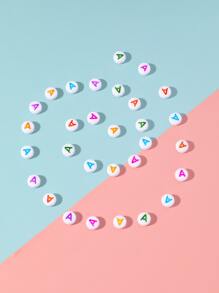 1盒字母圖案DIY珠子 - 彩色 - 查看 4