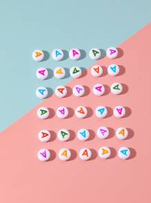 1盒字母圖案DIY珠子 - 彩色 - 查看 2