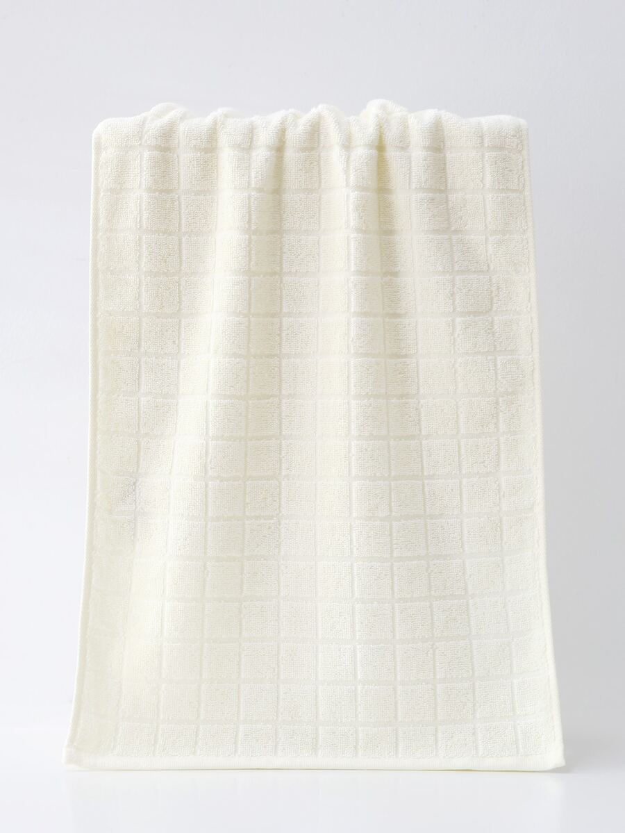 1pc Solid Color Face Towel, Minimalist Fiber Facial Cleaning Cloth For Bathroom - Multicolor - View 1